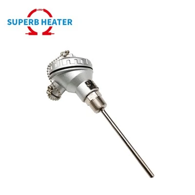 Đầu dò bằng thép không gỉ độ chính xác cao PT100 RTD Côn nhiệt với cảm biến nhiệt độ hộp nối